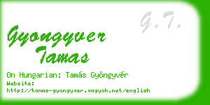 gyongyver tamas business card